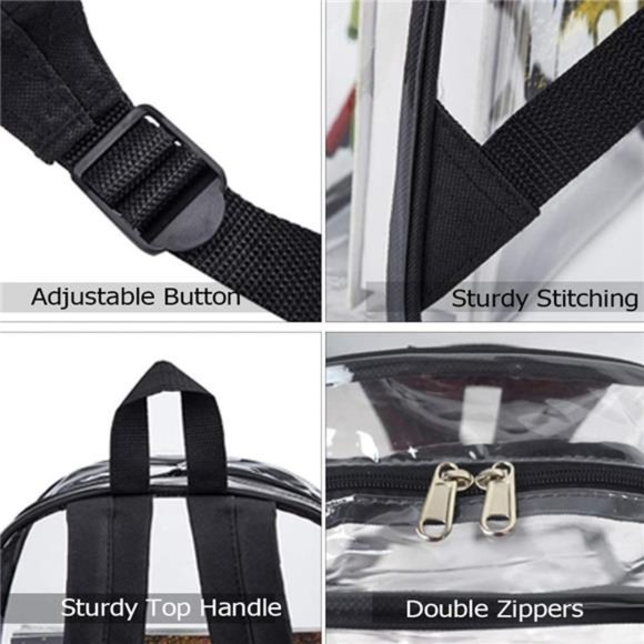 Women Heavy Duty Clear Backpack Transparent PVC Concert Mini Backpacks for Girls main image 6
